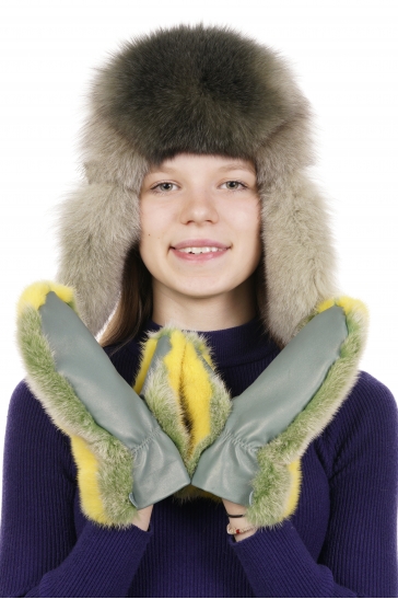 Варежки женские из норки